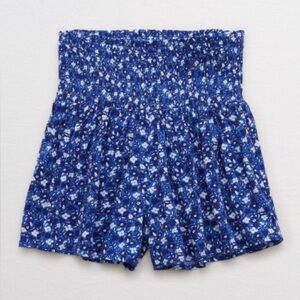 aerie smocked shorts
